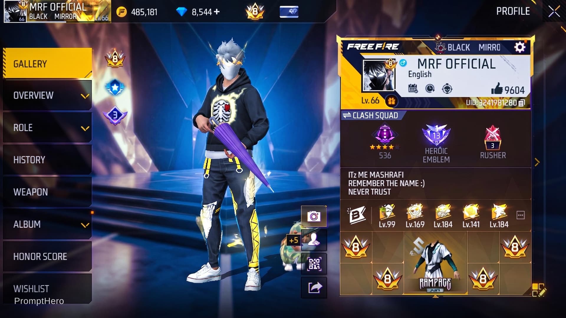 AI generated: Gaming yt banner channel name MRF OFFICIAL
