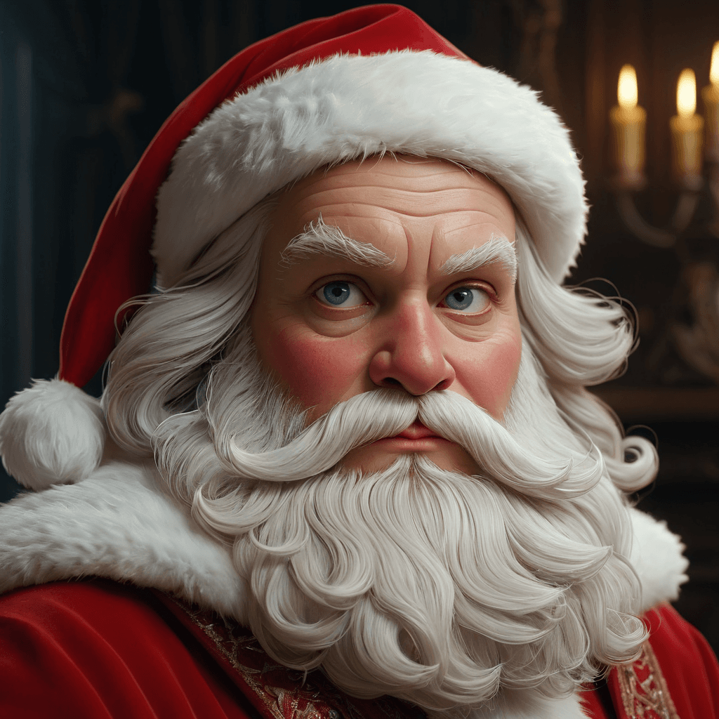 AI generated: santa claus portrait, intricate, elegant, highly detailed, trending on artstation, by Tom Bagshaw an...