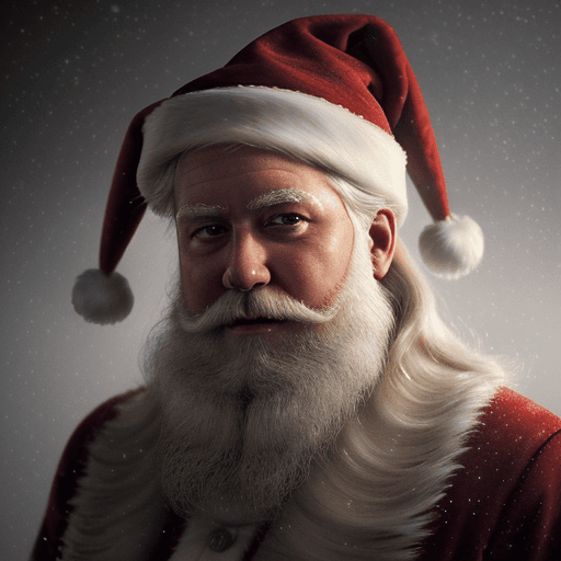 AI generated: santa claus portrait, intricate, elegant, highly detailed, trending on artstation, by Tom Bagshaw an...