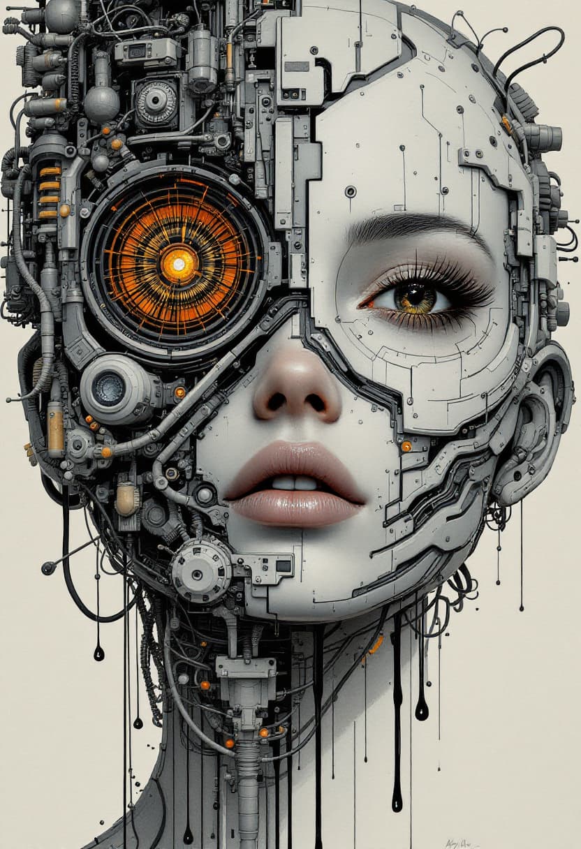 AI generated: Complex slumberland structure forming a human face by Amy Sol and tran nuyen, hyper details, rich co...