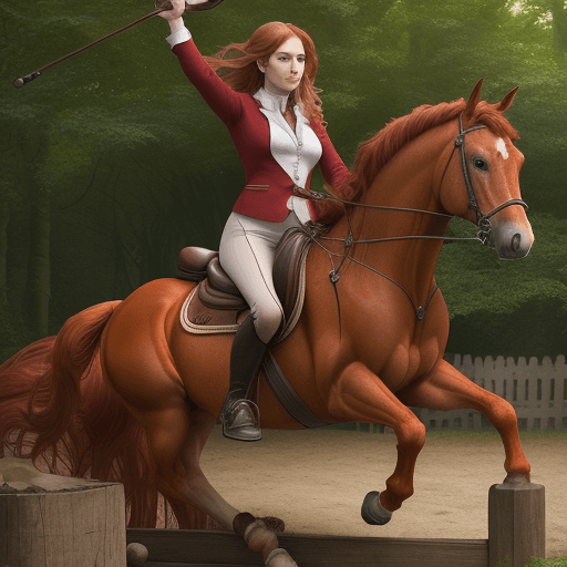AI generated: High resolution hyper-realistic photography with many details of a The horse is chestnut in color, w...