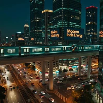 AI generated video: VISUAL

Fast hyperlapse:

Metro trains
City lights
Digital billboards
Skyscrapers
Traffic rivers
CAM...