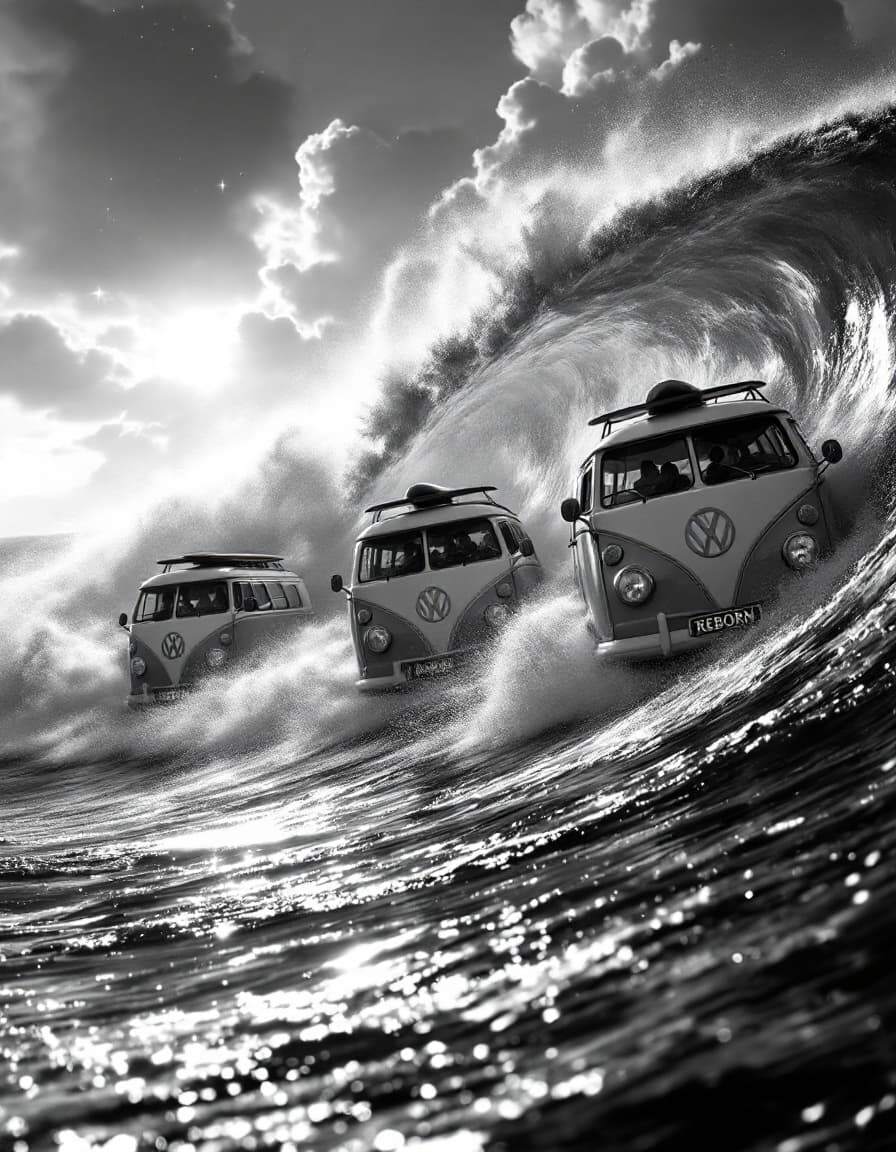 AI generated: A photo realistic  black and white high art photo, portrait view, soft focus, facing directly in fro...