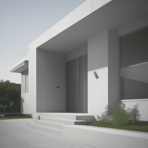 AI generated: Photography of an architecture design buildings,buildings have not a shape form,minimalist design,sm...