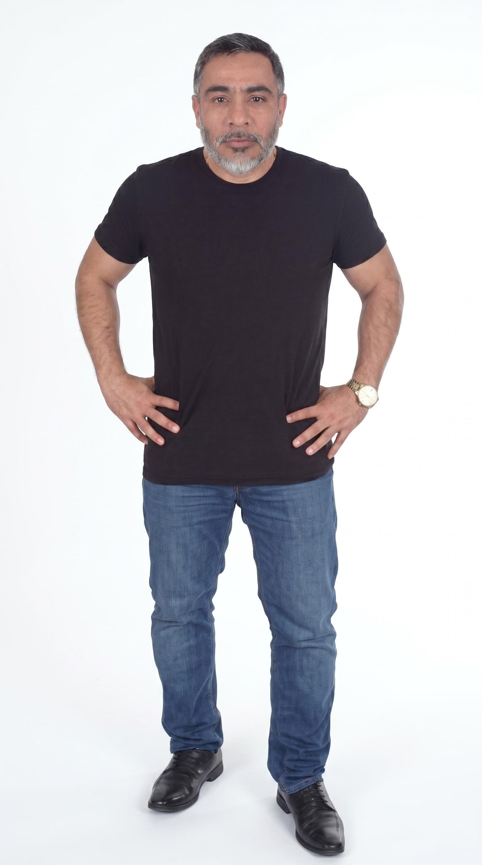 AI generated: {
  "prompt": "Create ONE single full-body ABSOLUTE ZERO MASTER FRAME of the EXACT SAME real man usi...