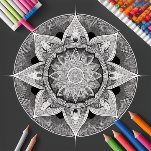 AI generated: mandala outline only lines no filling for coloring book
