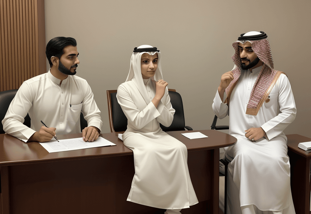 AI generated: The image depicts two cartoon-style characters seated behind a desk during a formal press conference...