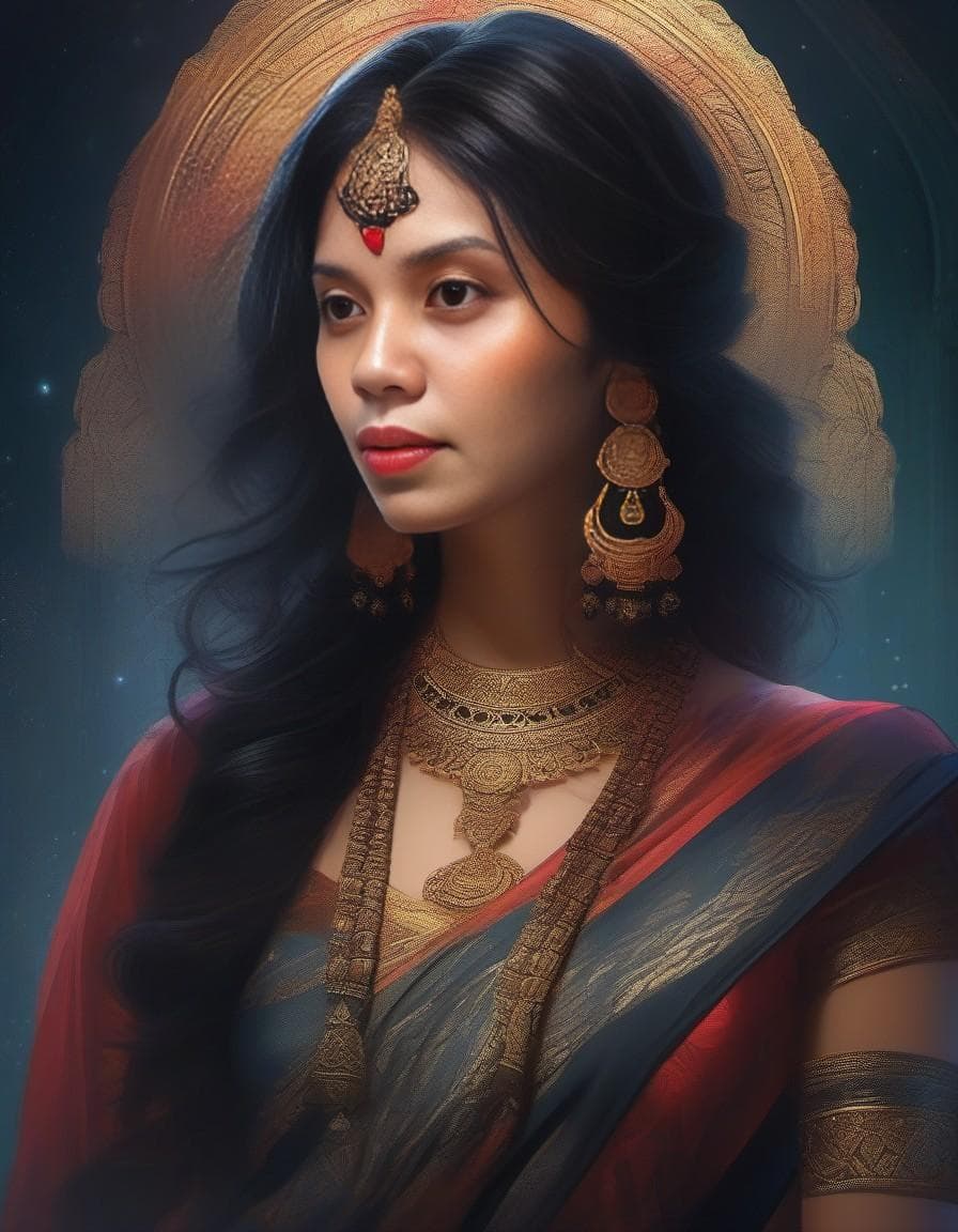 AI generated: masterpiece,best quality, renaissance style girl,dark Silver Long waves hair,Bare shoulder,beautiful...