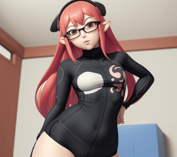 AI generated: Futaba sakura, inkling, tight fit clothes, sexy