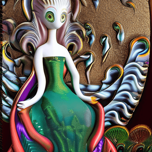 AI generated: In this hyper-maximalist masterpiece, a breathtaking image of the ultimate (nine-tailed fox girl) un...