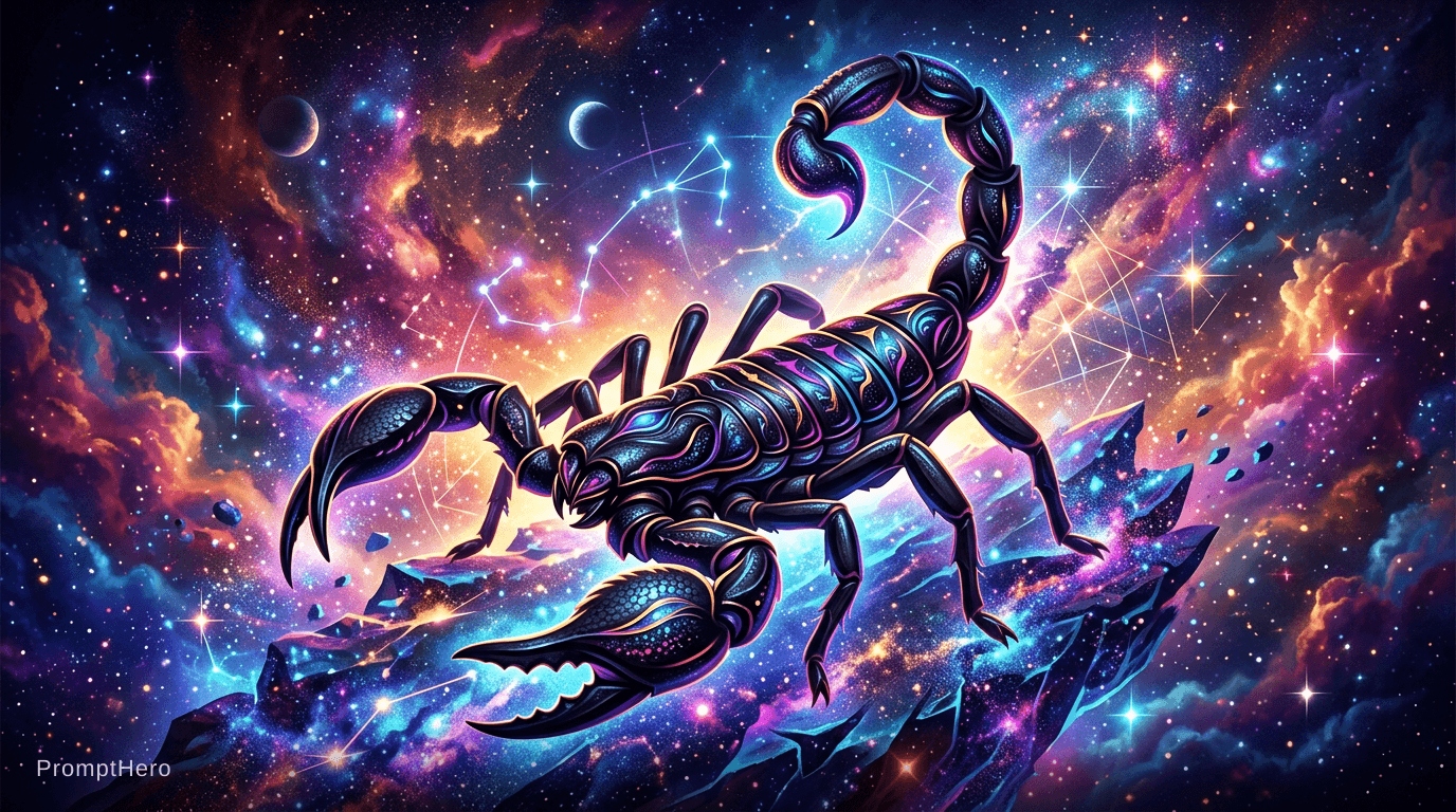 AI generated: black scorpio