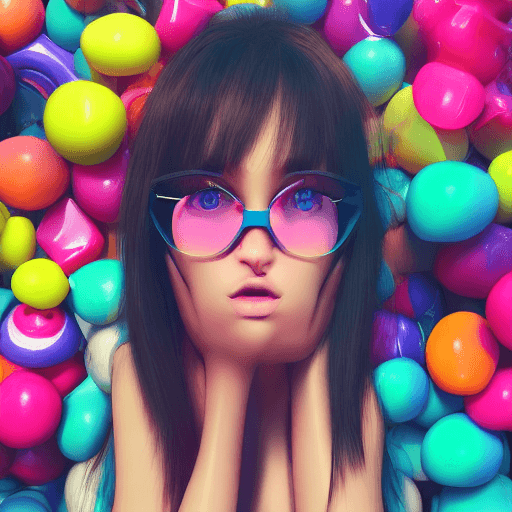 AI generated: Realistic 3d cartoon style rendering, girl, summer trend fashion clothing, candycolor clothes, new p...