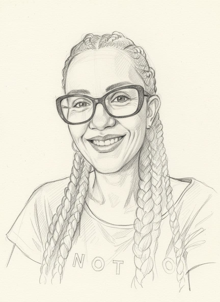 AI generated: Edit this picture in a sketch of a woman's face, expressive line-work pencil, in the style of beauti...