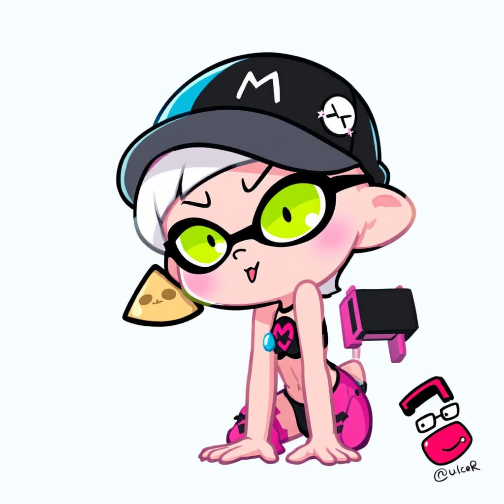 AI generated: Splatoon Agent 8 sexy 