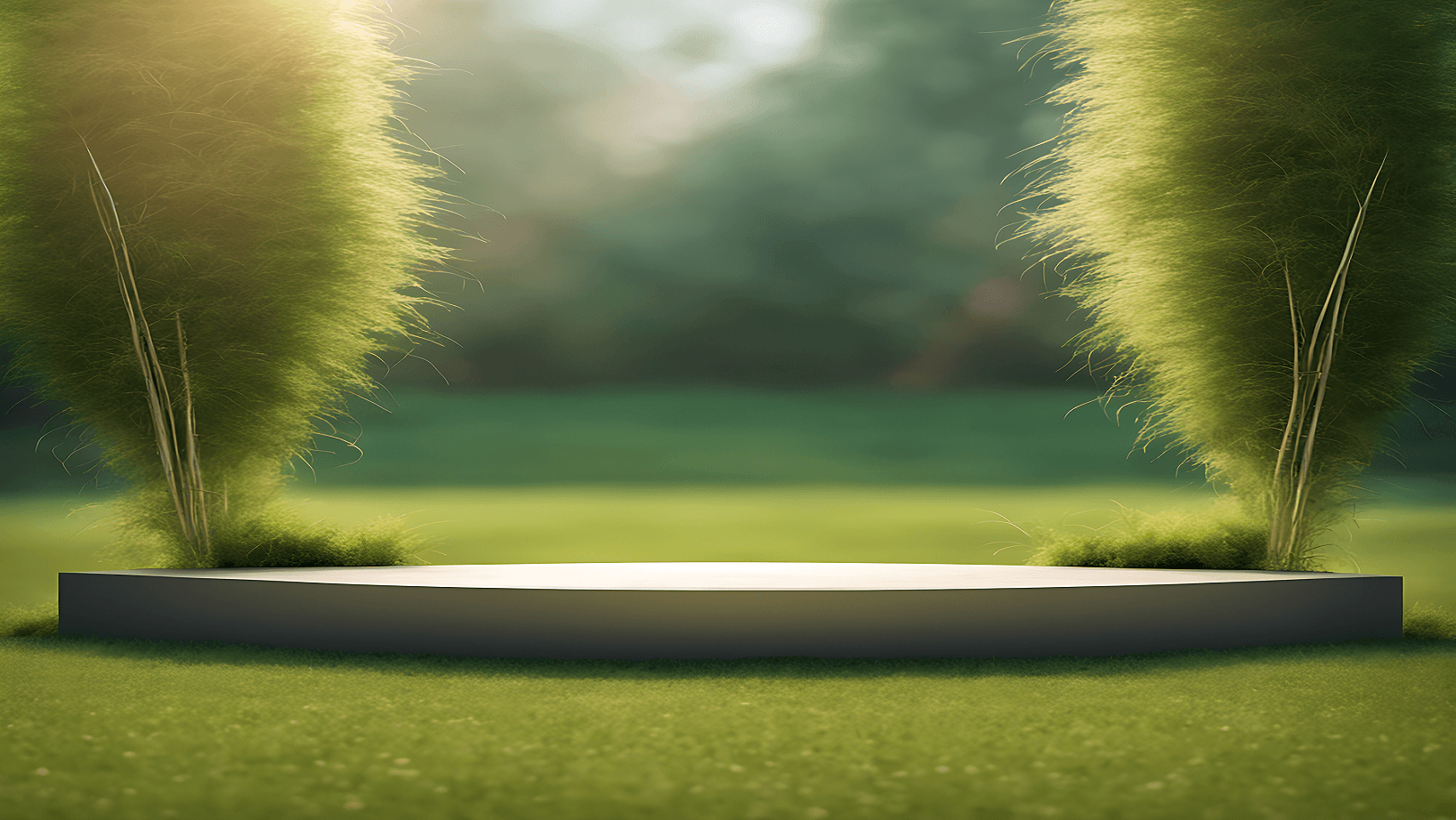 AI generated: podium against the background of water