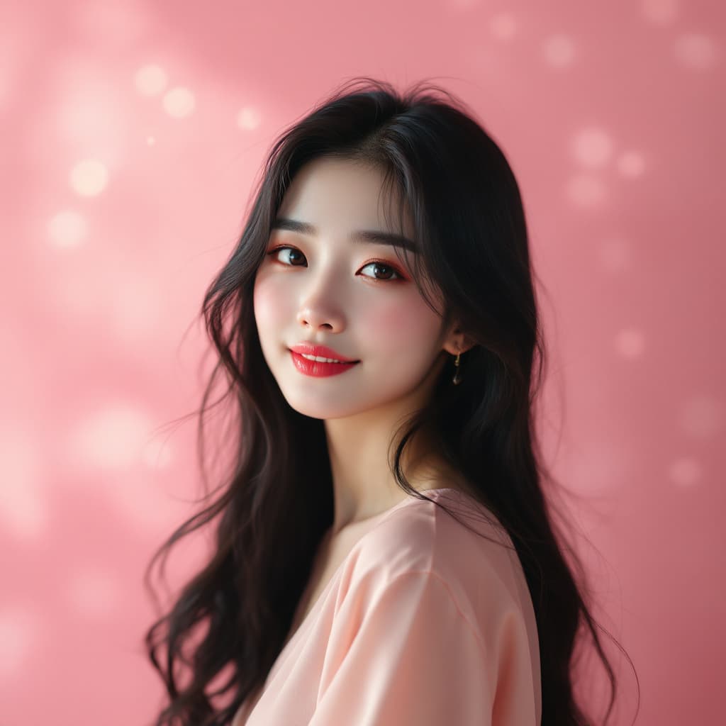 AI generated: Create an ultra-wide, highly realistic image of a 20-year-old Chinese girl with a sweet, smiley face...