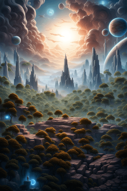 AI generated: the dreams we once had of a better world beyond the horizon, utopia,sci-fi, nature, concept art, dig...