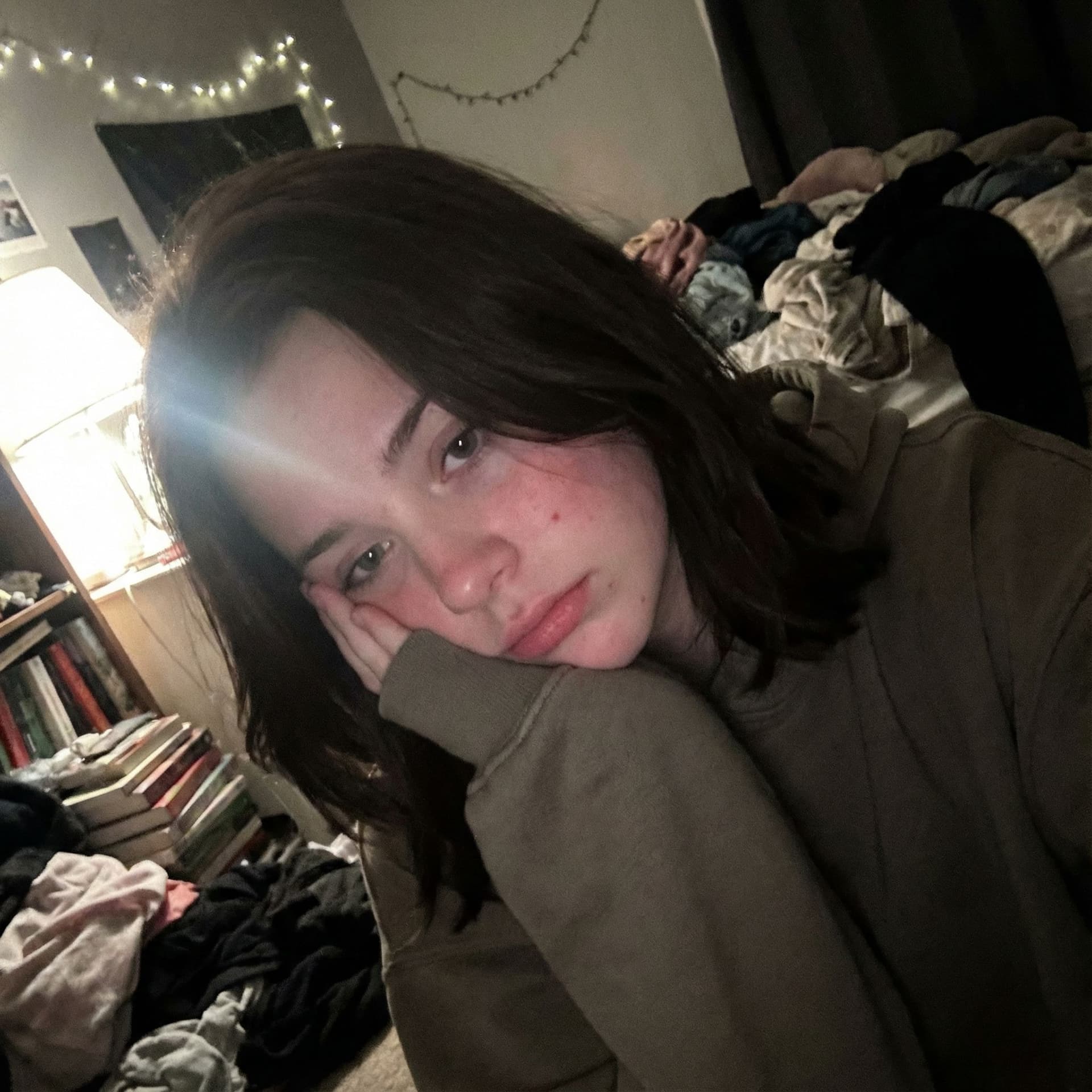 AI generated: An extremely mediocre iPhone front camera selfie, with no clear subject or proper framing — chaotic,...