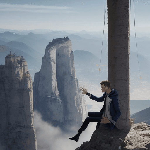 AI generated: créé une image d’un jeune homme dynamique, positionné au centre de la composition. Il est vêtu d’une...