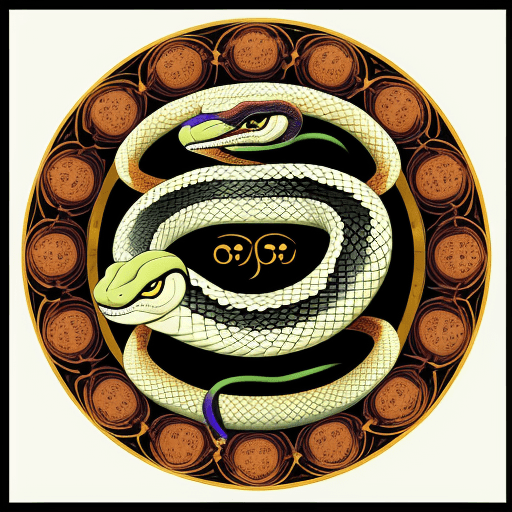 AI generated: snake with nine heads
