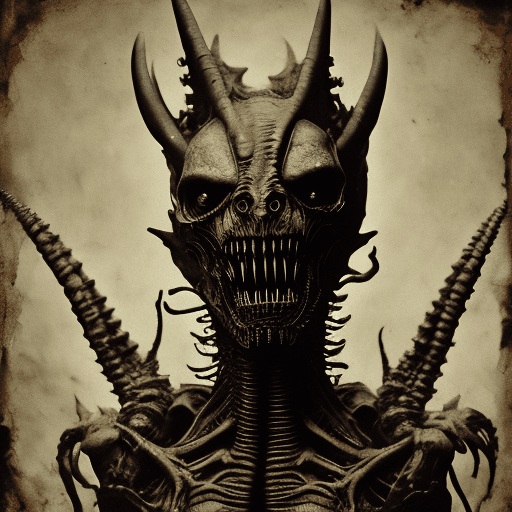 AI generated: hyper realistic of a zombie xenomorph warrior, character, wet plate collodion, sharp, high detail, M...
