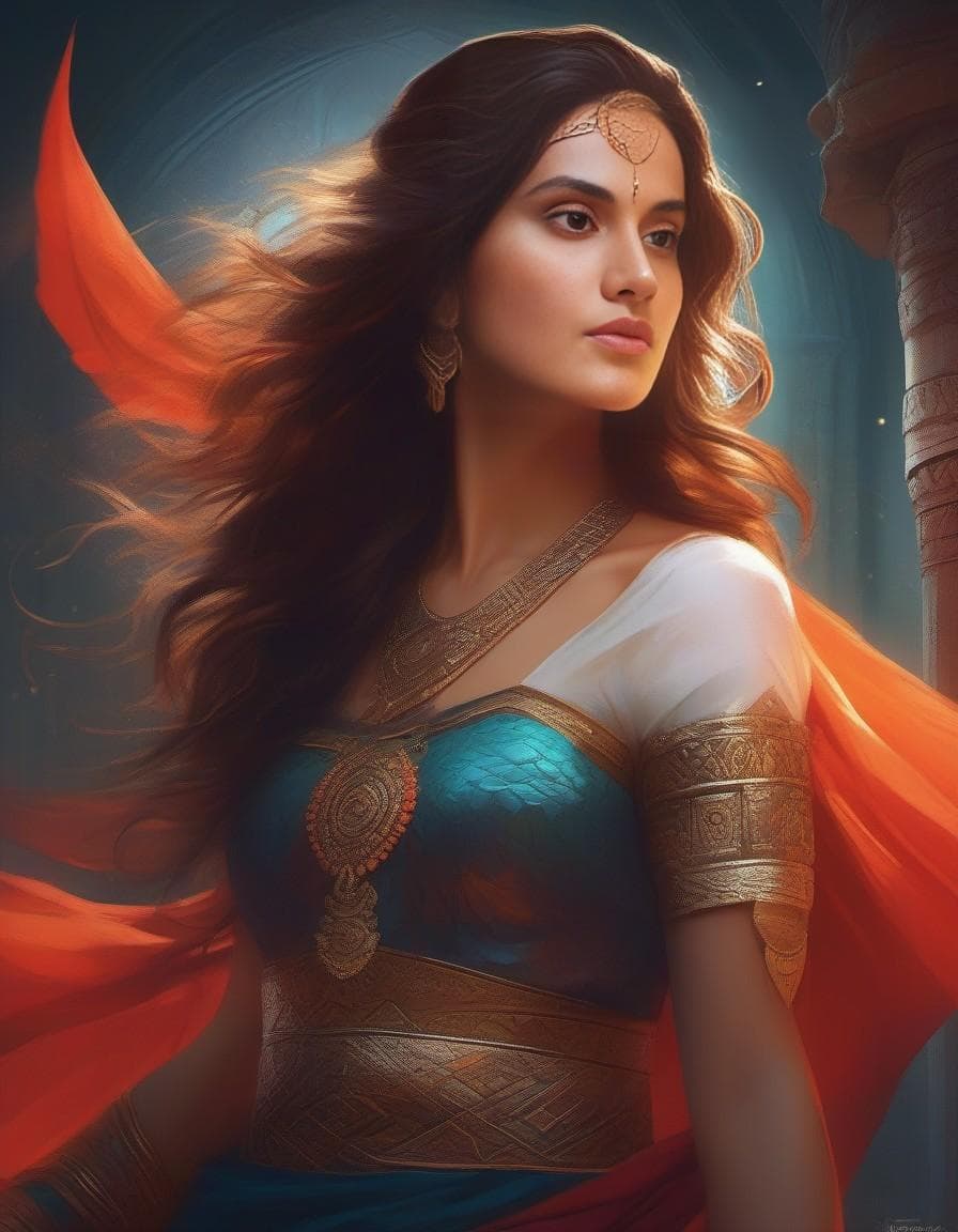 AI generated: masterpiece,best quality, renaissance style girl,dark Silver Long waves hair,Bare shoulder,beautiful...