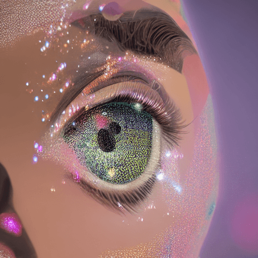 AI generated: gorgeous woman created from diamond, silk, diamonds, gems, sparkling dots, in crystal cave backgroun...