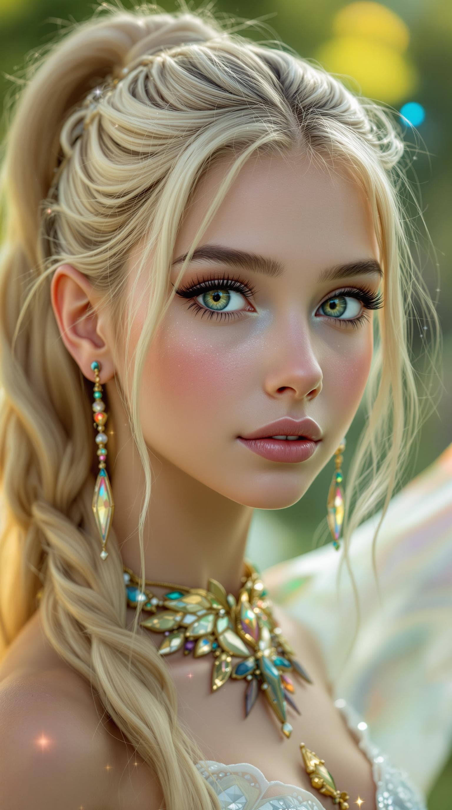 AI generated: a professional photo of a exceptionally beautiful girl Fairy (age 12) (full Body),(futuristic),(mast...