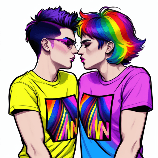 AI generated: A t-shirt design with an LGBTQ+ style design of pride. T-shirt design graphic, LGBTQ+ style artwork,...