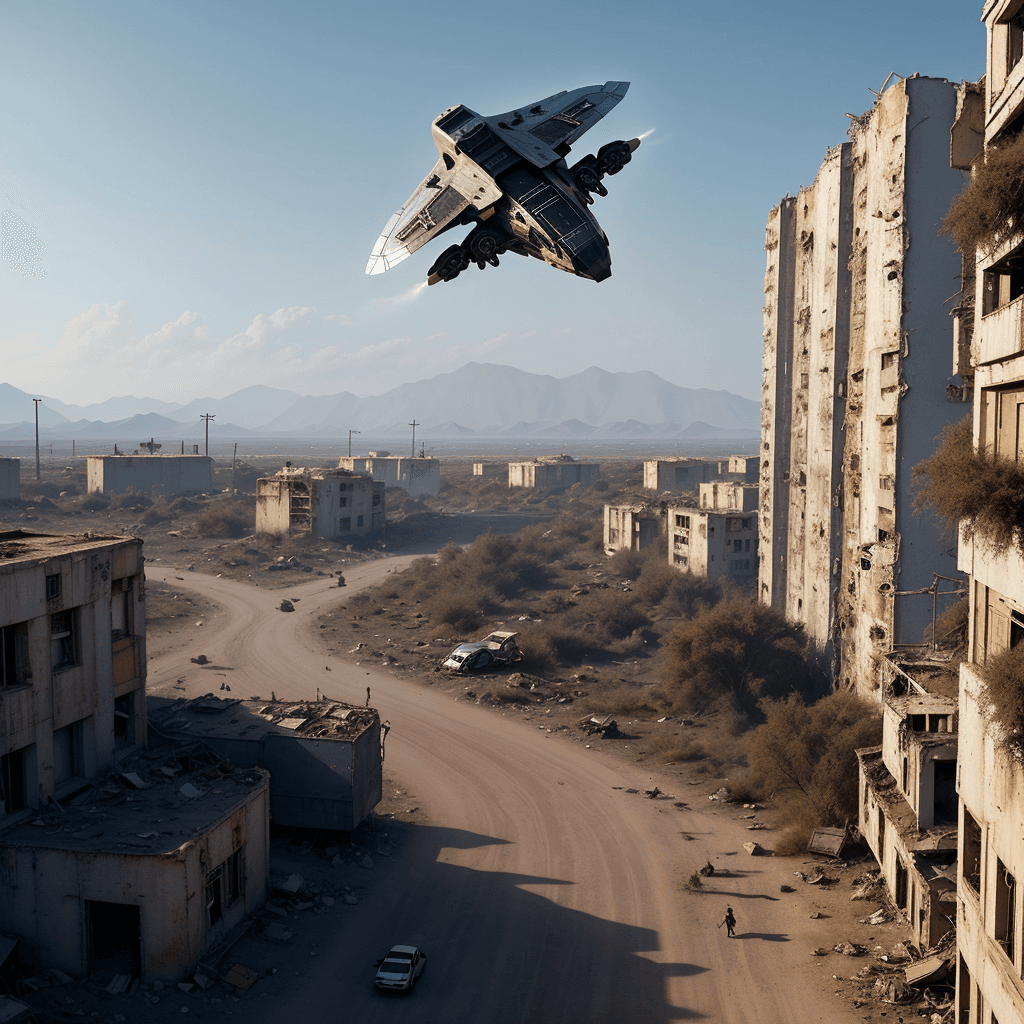 AI generated: huge spaceship, formless, rock, rock, petroflixes, ufo, district 9 film, hanging in the air, maximum...