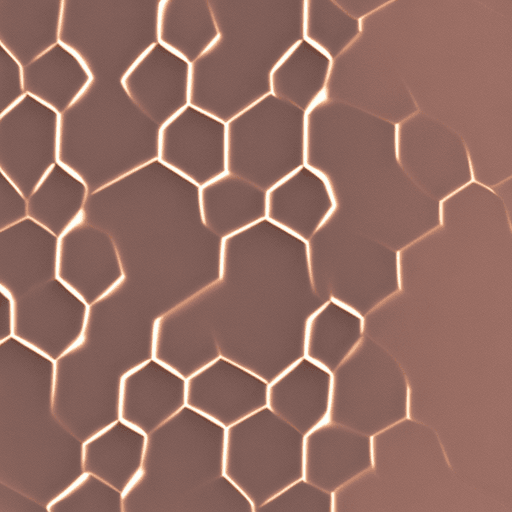 AI generated: a thin outline of a hexagon in a metallic rose gold color, isolated --v 6.0