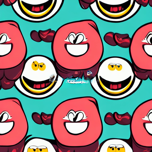 AI generated: vector illustration, cute character smiley face cartoon red
