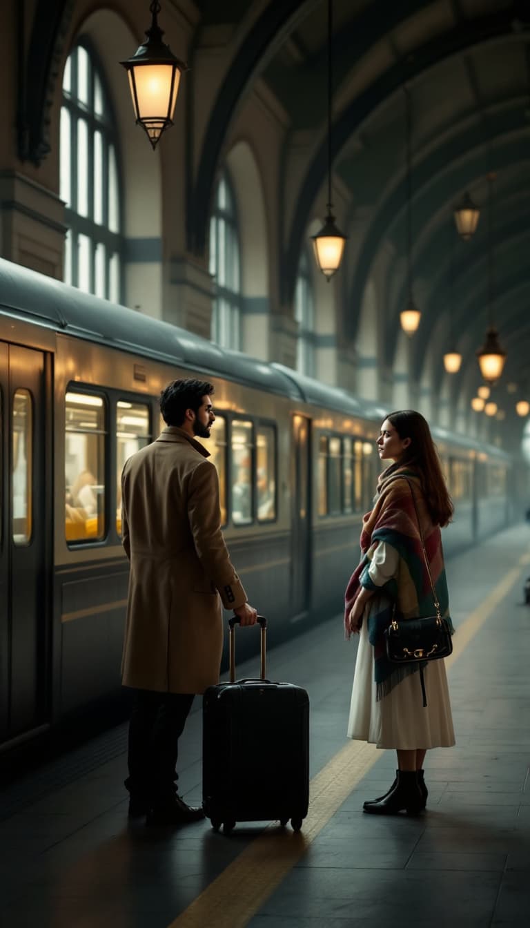 AI generated: Prompt 1 – First Glance at the Train Station (00:00 – 00:15)

Scene Description:
In an elegant, clas...