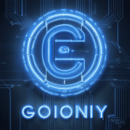 AI generated: a logo for a newsletter with theme of artificial intelligence, huge letters G and P with a lot of co...