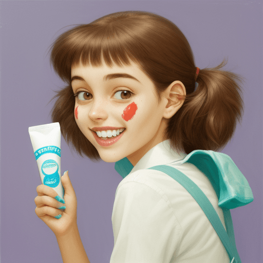 AI generated: toothpaste girl