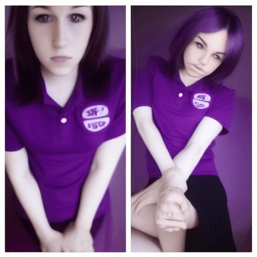 AI generated: score_8_up,score_7_up,  source_anime, 1woman, older teenager, solo, Madison, short hair, purple eyes...
