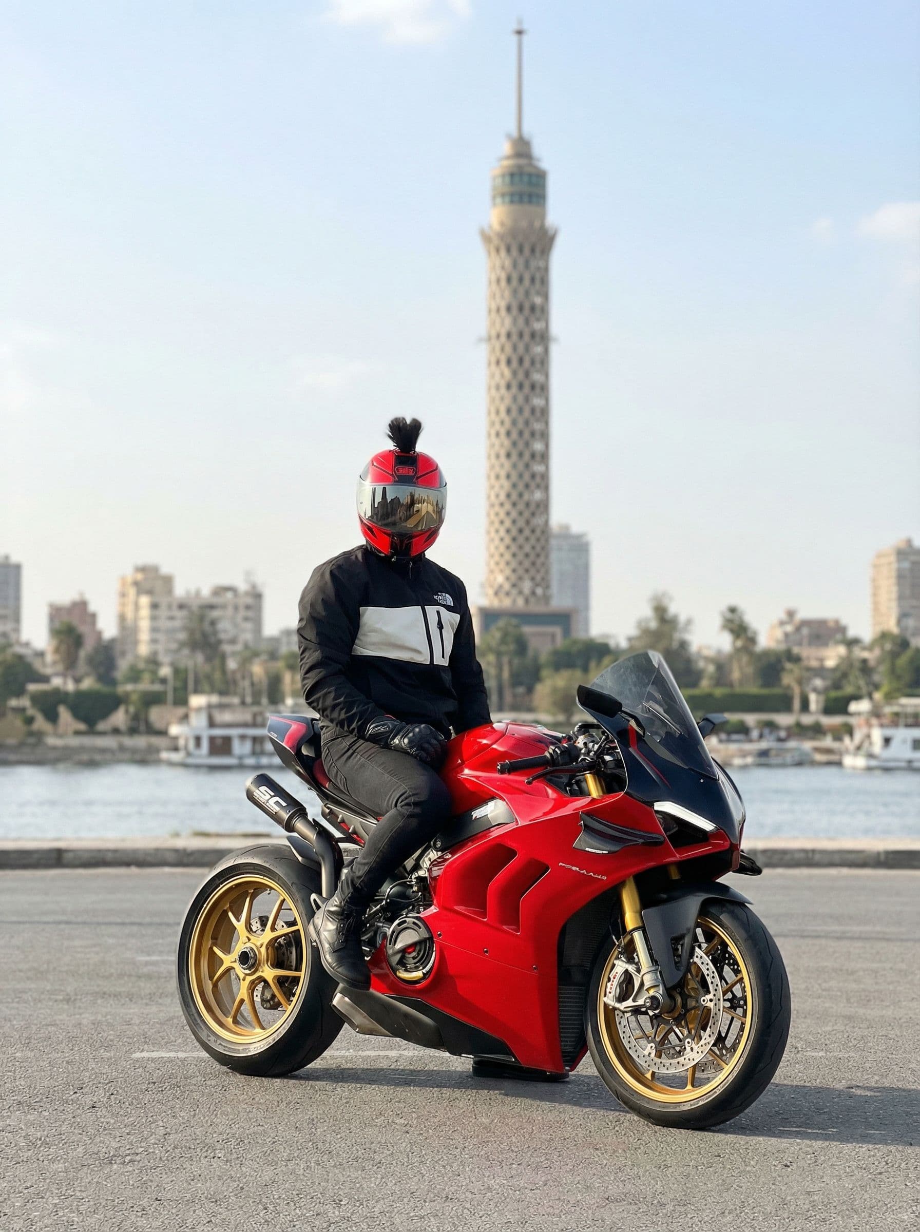 AI generated: Change the background to Cairo tower