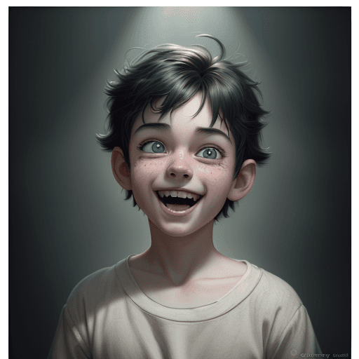 AI generated: Image of happy cartoon boy, pixar style, perfect composition, beautifully detailed intricate insanel...