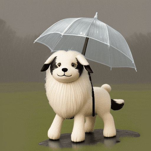 AI generated: Please draw a sheepdog in the rainghibli, intricate artwork by john william turner