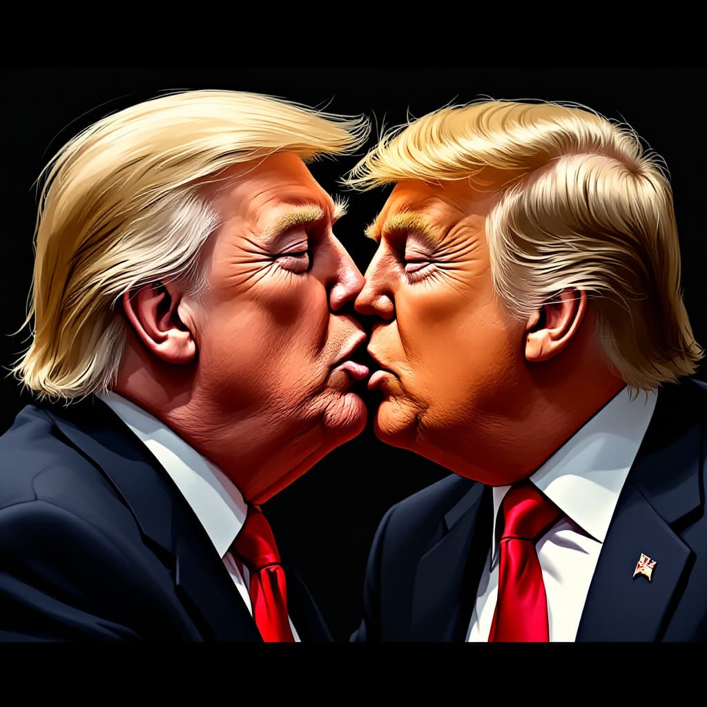 AI generated: trump and elon musk kissing