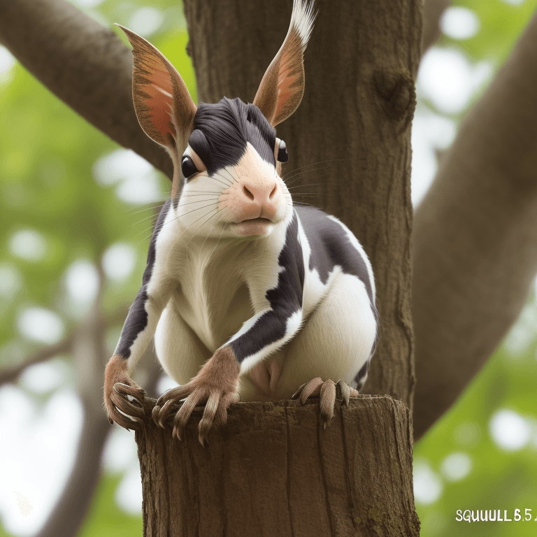 AI generated: Photo of a (squirell: cow: 0.5)