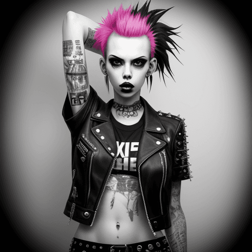 AI generated: punk rock girl