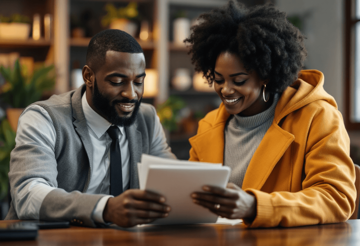 AI generated: realistic income tax preparation mage with black person