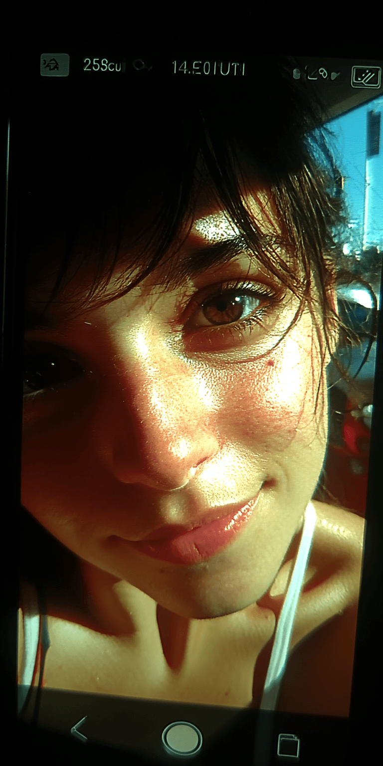 AI generated: close-up photo of a woman in her mid 20's, photorealistic, stunning detail, shot on an iPhone 16, lo...