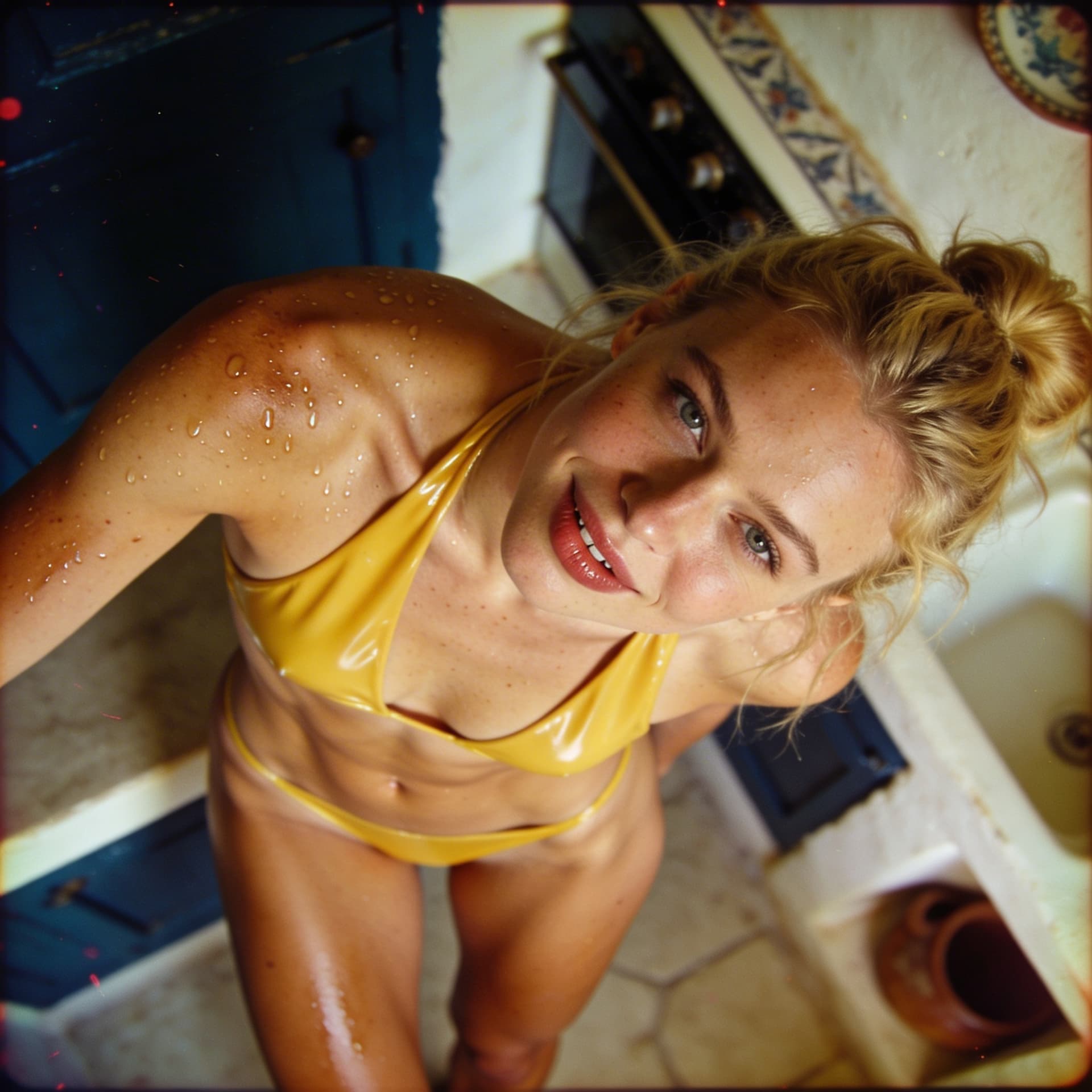 AI generated: Ultra-realistic full body portrait photo of a toned fit swedish blonde woman, tall skinny, toned, na...