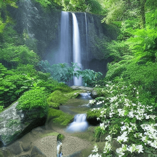AI generated: Imagine a serene nestled amidst lush greenery, inviting you to unwind and find inner peace. The air ...