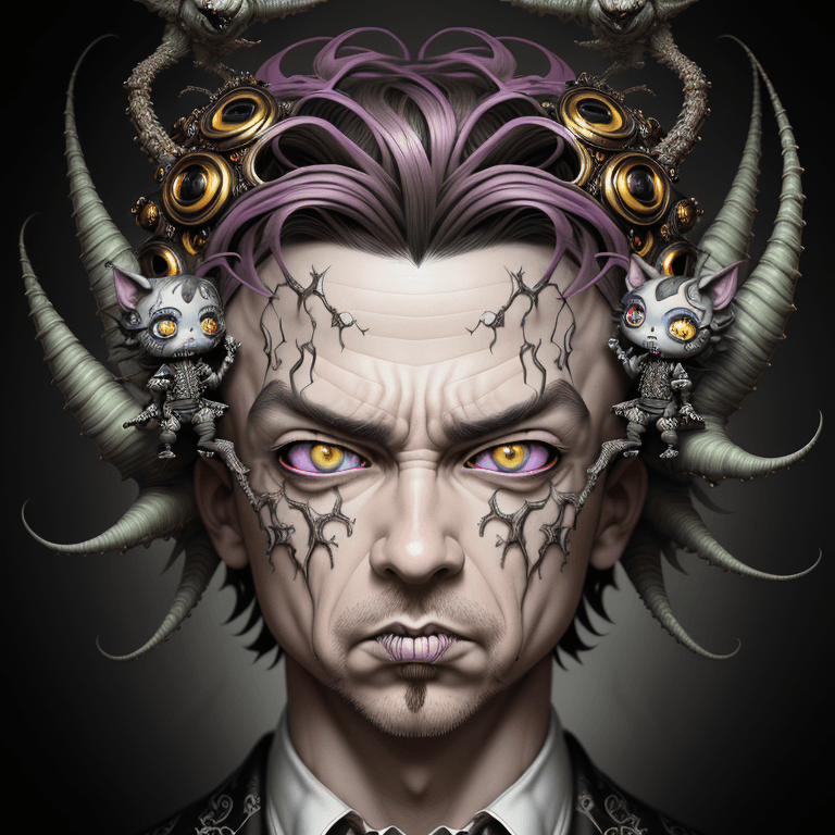 AI generated: Handsome Boy, mad sky hallucination by Mundford, baroque maximalist, chibi by Artificial Nightmares,...