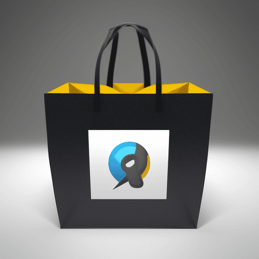 AI generated: shopping bag| game icon| logo| polished| appgamekit| (galactic:2)| aesthetics| 16k| graphic| render
