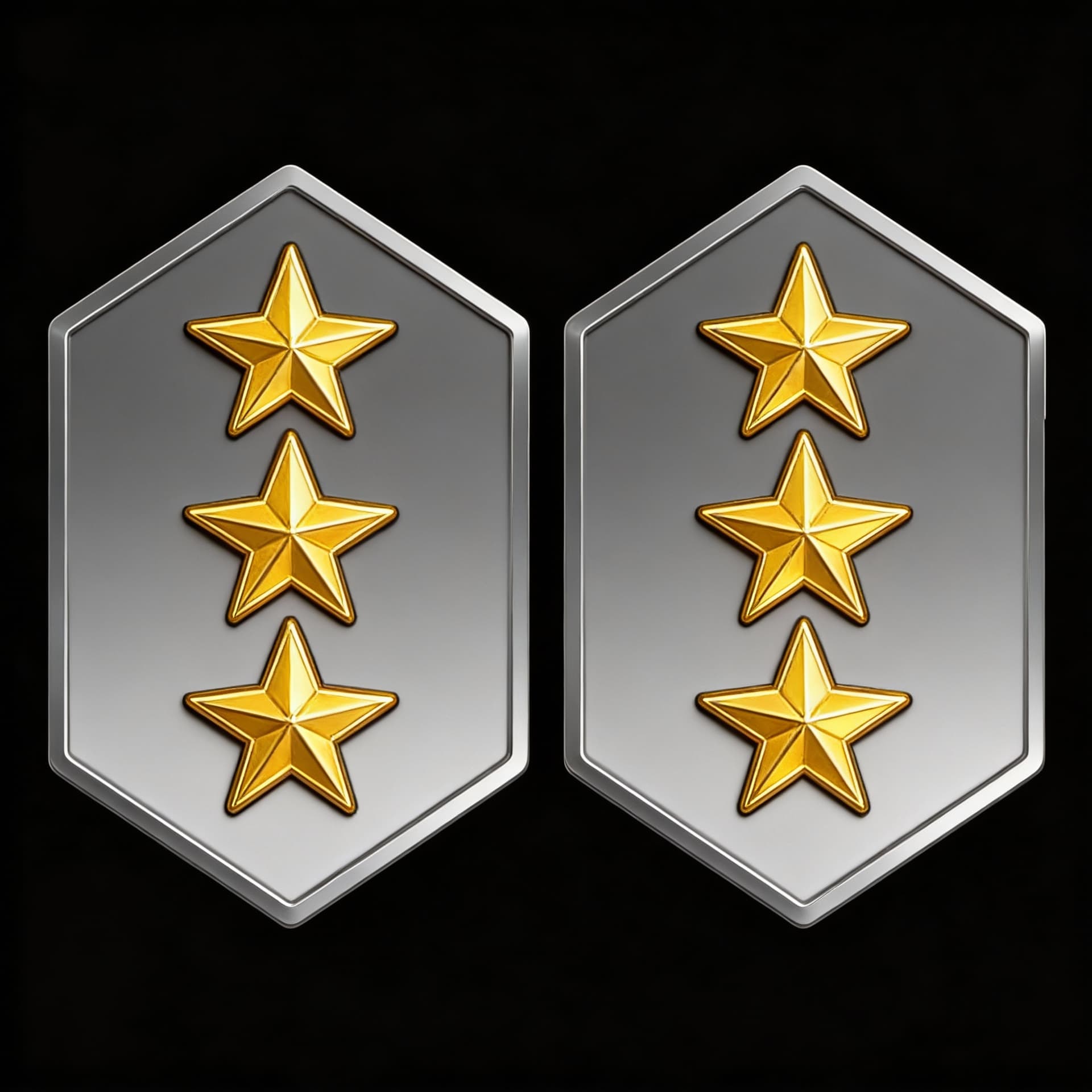 AI generated: Create a Sci-Fi uniform Rank patch. Use the Reference image 1 and create a two patches side by side....