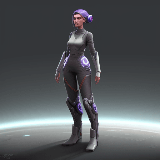 AI generated: make me a sci fi videogame character




